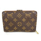 LOUIS VUITTON M61207 Monogram Portefeuille Zip กระเป๋าสตางค์แบบพับสองทบ Monogram Canvas สำหรับ Unisex สีน้ำตาล