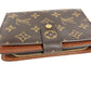 LOUIS VUITTON M61207 Monogram Portefeuille Zip กระเป๋าสตางค์แบบพับสองทบ Monogram Canvas สำหรับ Unisex สีน้ำตาล