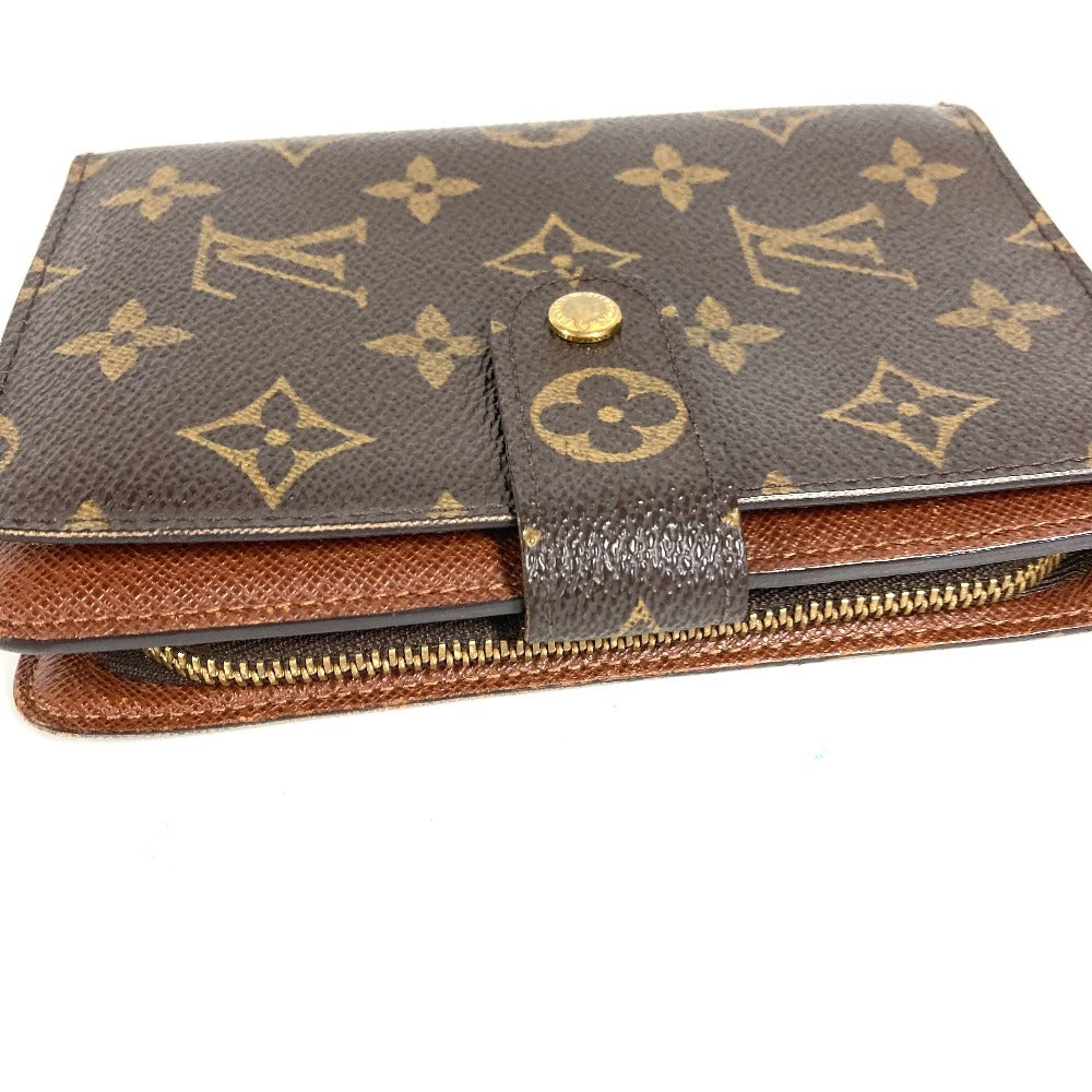 LOUIS VUITTON M61207 Monogram Portefeuille Zip กระเป๋าสตางค์แบบพับสองทบ Monogram Canvas สำหรับ Unisex สีน้ำตาล