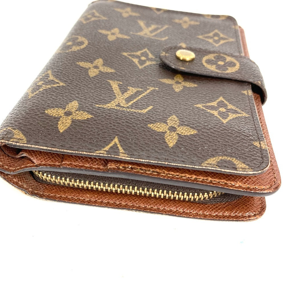 LOUIS VUITTON M61207 Monogram Portefeuille Zip กระเป๋าสตางค์แบบพับสองทบ Monogram Canvas สำหรับ Unisex สีน้ำตาล