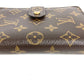 LOUIS VUITTON M61207 Monogram Portefeuille Zip กระเป๋าสตางค์แบบพับสองทบ Monogram Canvas สำหรับ Unisex สีน้ำตาล
