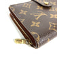 LOUIS VUITTON M61207 Monogram Portefeuille Zip กระเป๋าสตางค์แบบพับสองทบ Monogram Canvas สำหรับ Unisex สีน้ำตาล