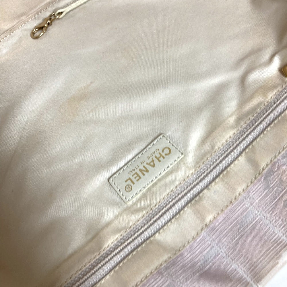 CHANEL A15991 CC โลโก้โคโค่มาร์ค New Travel Line MM กระเป๋าสะพายข้าง New Travel Line MM กระเป๋าถือ กระเป๋าสะพายข้าง กระเป๋าโท้ท หนัง/ไนลอน unisex สีเบจ