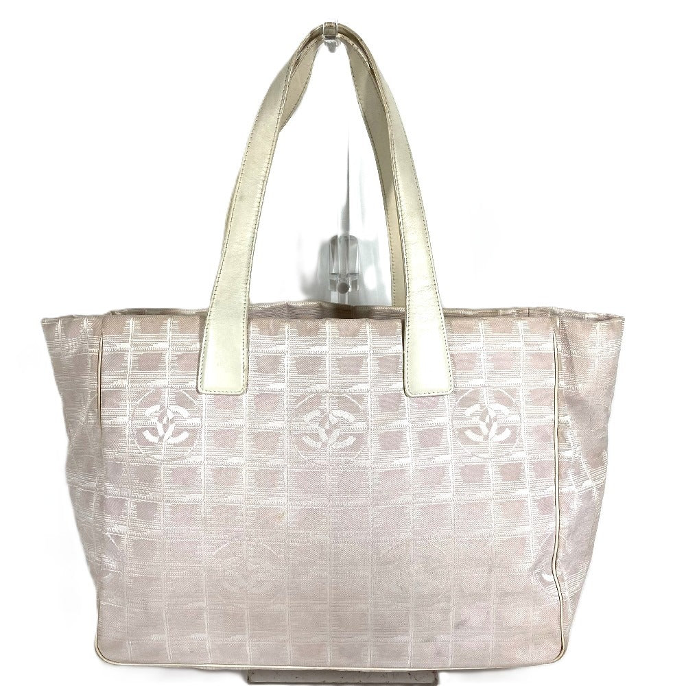 CHANEL A15991 CC โลโก้โคโค่มาร์ค New Travel Line MM กระเป๋าสะพายข้าง New Travel Line MM กระเป๋าถือ กระเป๋าสะพายข้าง กระเป๋าโท้ท หนัง/ไนลอน unisex สีเบจ
