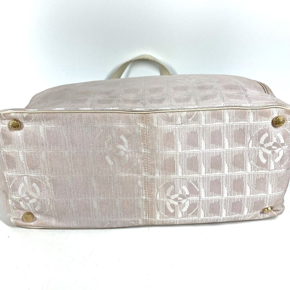 CHANEL A15991 CC โลโก้โคโค่มาร์ค New Travel Line MM กระเป๋าสะพายข้าง New Travel Line MM กระเป๋าถือ กระเป๋าสะพายข้าง กระเป๋าโท้ท หนัง/ไนลอน unisex สีเบจ