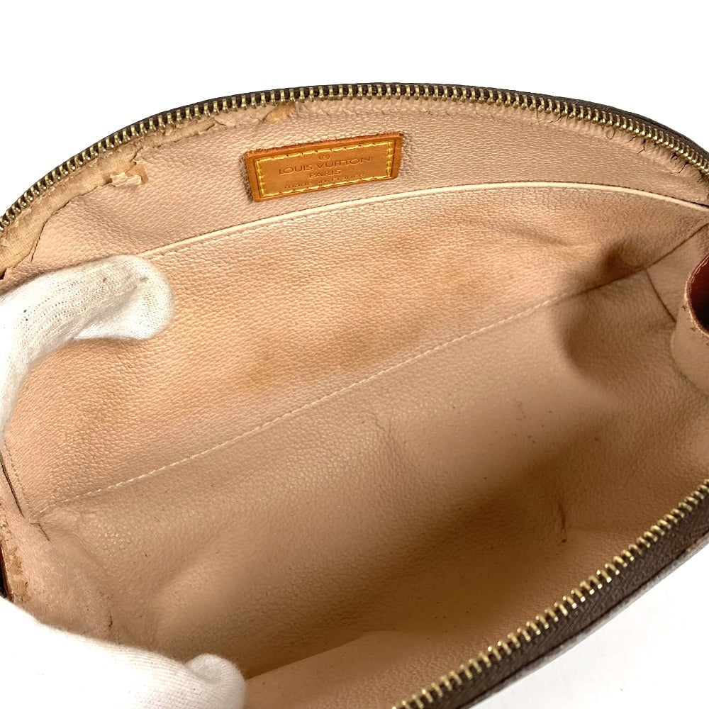 LOUIS VUITTON M47520 Monogram Trousse Demi-Lune Make-up Pouch Travel Pouch Multi Pouch Cosmetic Bag Monogram Canvas Women's Brown