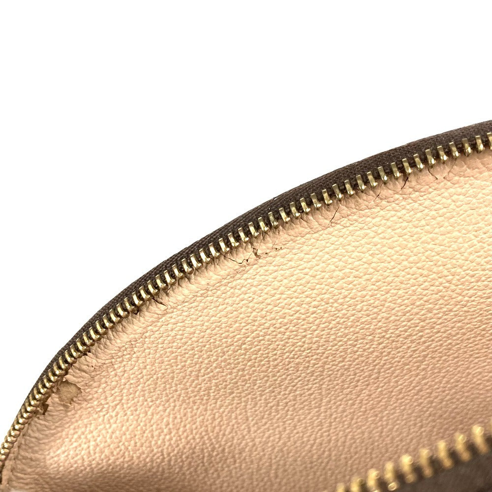 LOUIS VUITTON M47520 Monogram Trousse Demi-Lune Make-up Pouch Travel Pouch Multi Pouch Cosmetic Bag Monogram Canvas Women's Brown