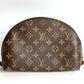 LOUIS VUITTON M47520 Monogram Trousse Demi-Lune Make-up Pouch Travel Pouch Multi Pouch Cosmetic Bag Monogram Canvas Women's Brown