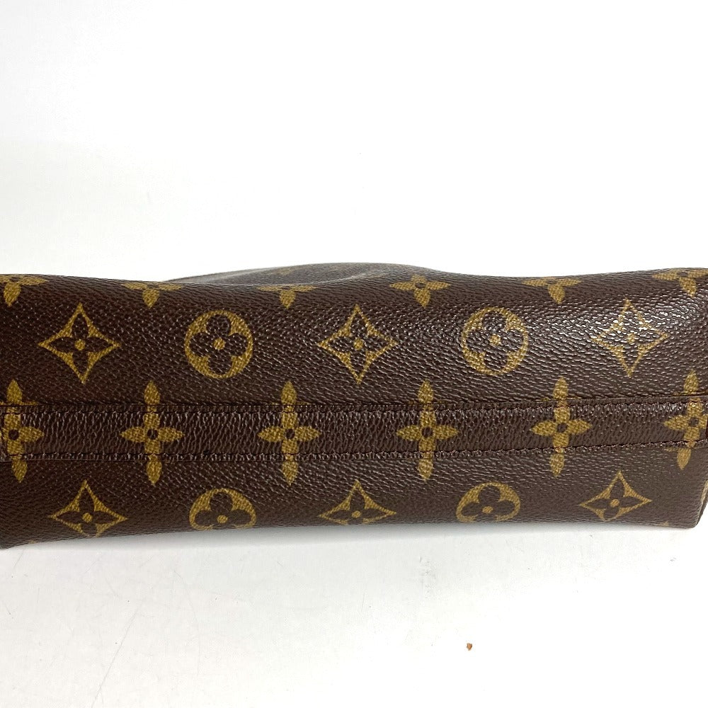 LOUIS VUITTON M47520 Monogram Trousse Demi-Lune Make-up Pouch Travel Pouch Multi Pouch Cosmetic Bag Monogram Canvas Women's Brown