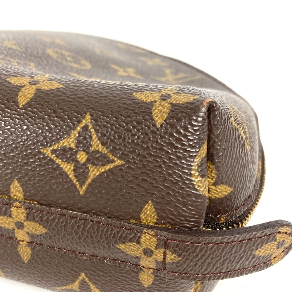 LOUIS VUITTON M47520 Monogram Trousse Demi-Lune Make-up Pouch Travel Pouch Multi Pouch Cosmetic Bag Monogram Canvas Women's Brown
