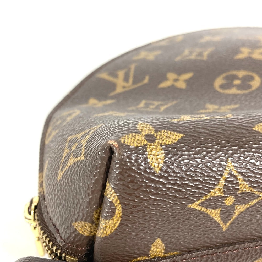 LOUIS VUITTON M47520 Monogram Trousse Demi-Lune Make-up Pouch Travel Pouch Multi Pouch Cosmetic Bag Monogram Canvas Women's Brown