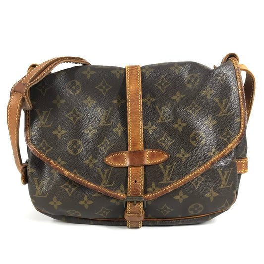 LOUIS VUITTON M42256 モノグラム ソミュール30 ソミュール30 フラップ カバン バック 斜め掛けバック ショルダーバッグ モノグラムキャンバス ユニセックス ブラウン