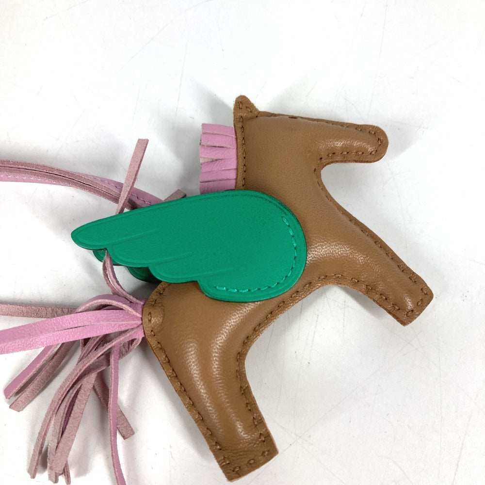 HERMES 馬 キーホルダー シュバル ロデオ ペガサス PM ロデオペガサスPM バッグチャーム チャーム アニョーミロ ユニセックス ピンク