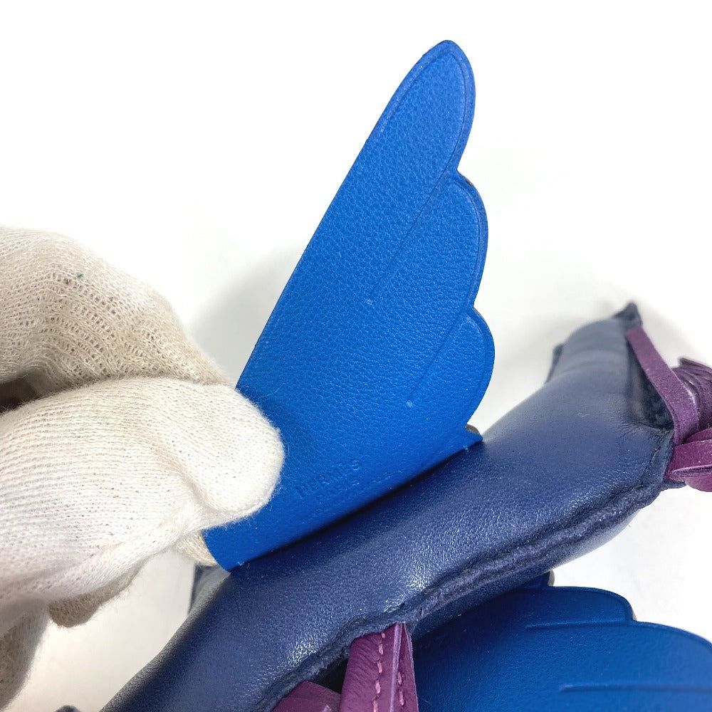 HERMES 馬 キーホルダー シュバル ロデオ ペガサス MM ロデオペガサスMM バッグチャーム チャーム アニョーミロ ユニセックス ブルー