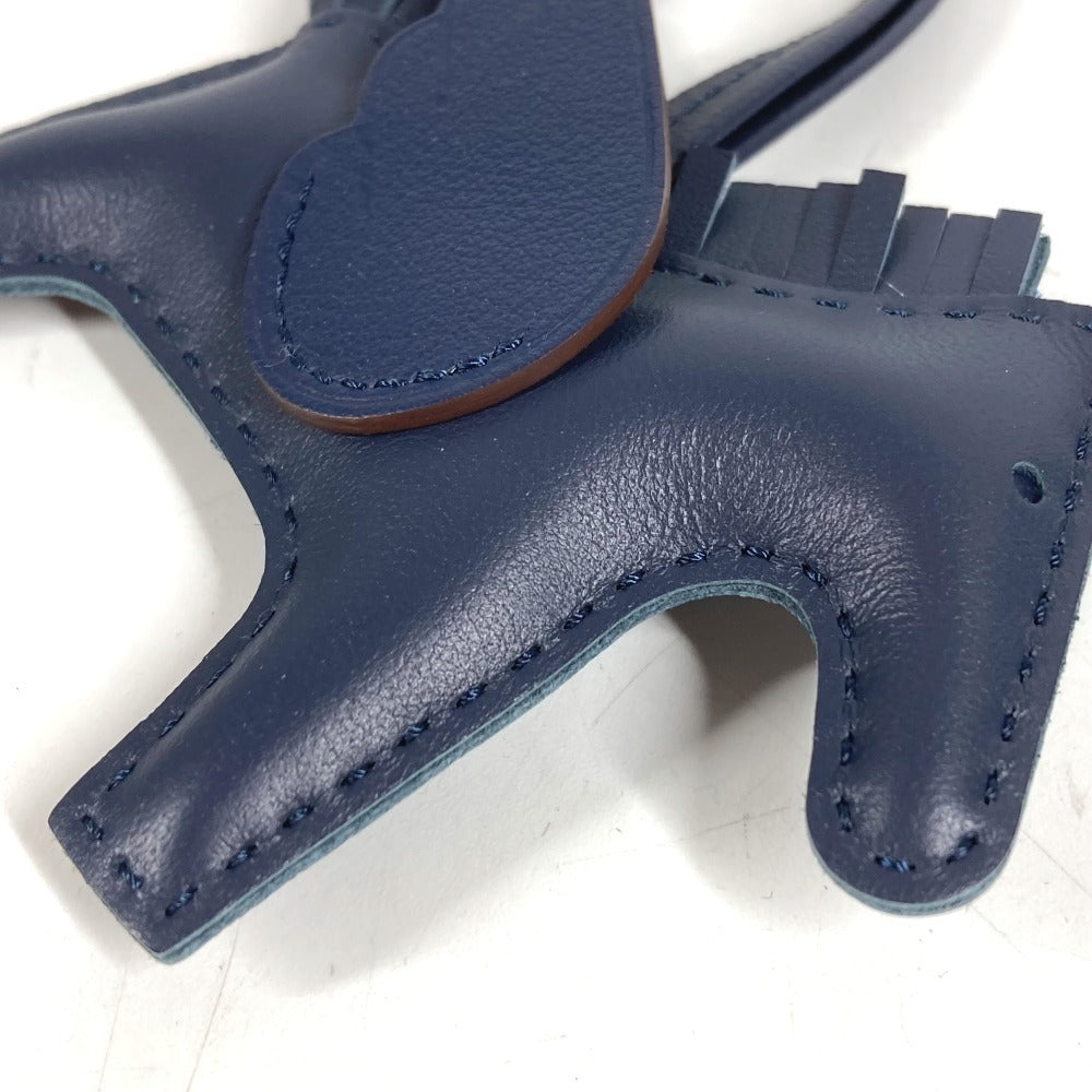 HERMES 馬 キーホルダー シュバル ロデオ ペガサス PM ロデオペガサスPM バッグチャーム ソーネイビー オールネイビー チャーム アニョーミロ ユニセックス ネイビー