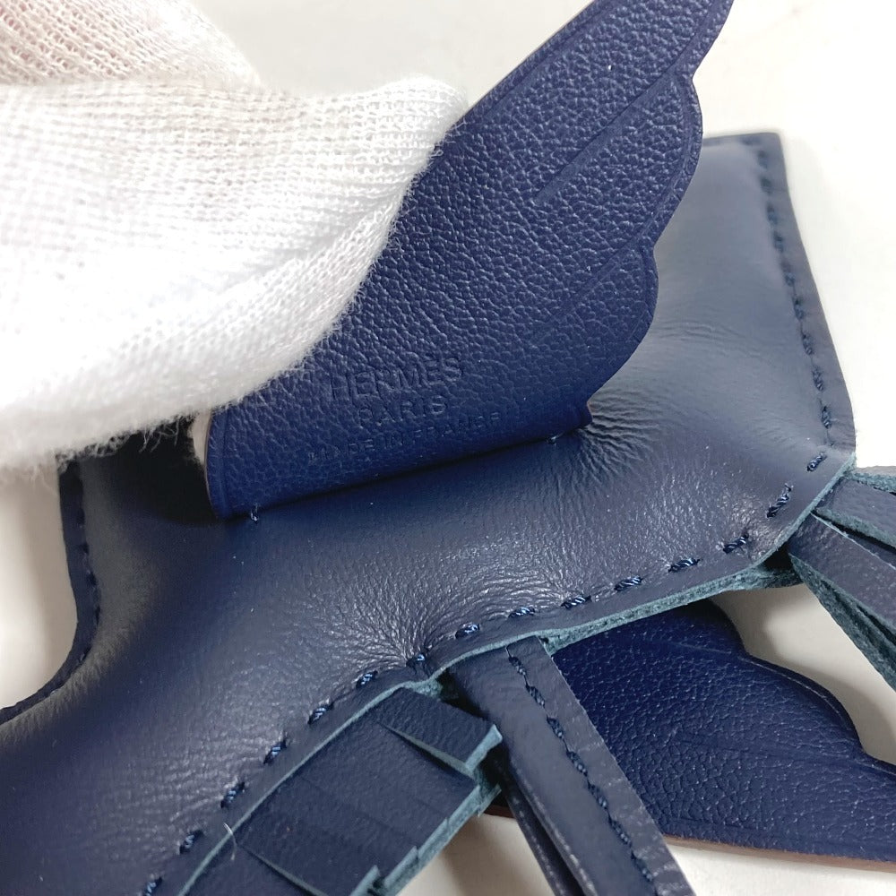 HERMES 馬 キーホルダー シュバル ロデオ ペガサス PM ロデオペガサスPM バッグチャーム ソーネイビー オールネイビー チャーム アニョーミロ ユニセックス ネイビー