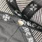 CHROME HEARTS TRUCKER CAP NEW 3 CEM CRS トリプルクロス スリークロス ロゴ トラッカー 帽子 キャップ帽 ベースボール メッシュ キャップ コットン ユニセックス ブラック