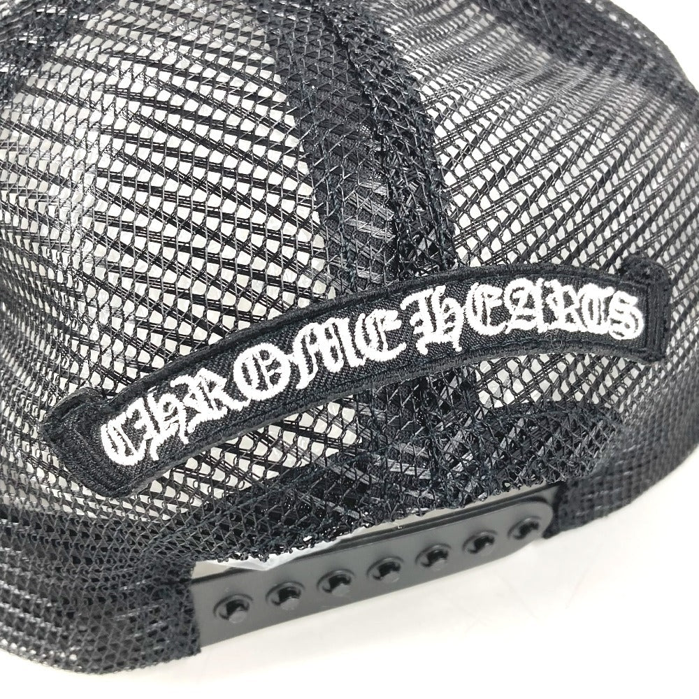 CHROME HEARTS TRUCKER CAP NEW 3 CEM CRS トリプルクロス スリークロス ロゴ トラッカー 帽子 キャップ帽 ベースボール メッシュ キャップ コットン ユニセックス ブラック