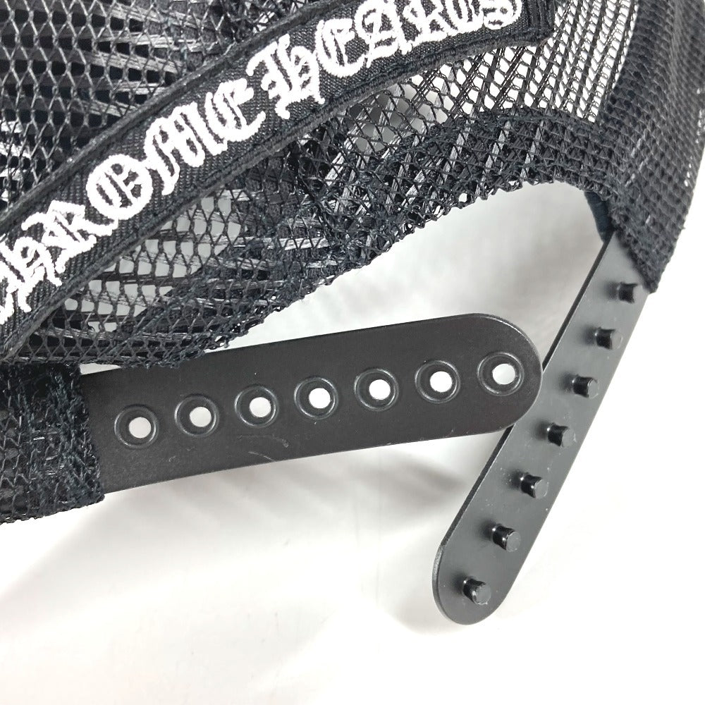 CHROME HEARTS TRUCKER CAP NEW 3 CEM CRS トリプルクロス スリークロス ロゴ トラッカー 帽子 キャップ帽 ベースボール メッシュ キャップ コットン ユニセックス ブラック