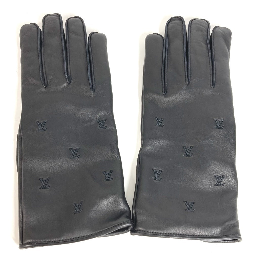 LOUIS VUITTON M7737I LVロゴ グローブ LV ブラゾン グローブ アクセサリー 手袋 レザー メンズ ブラック