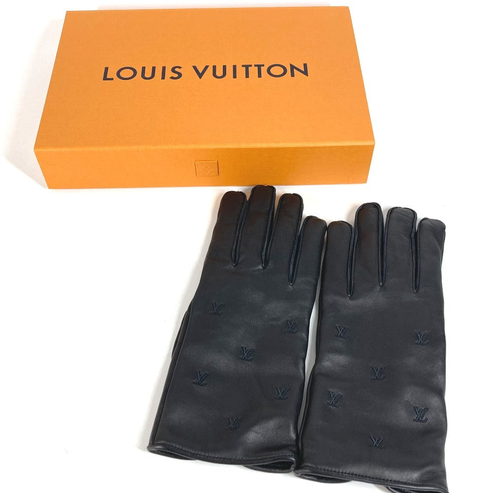 LOUIS VUITTON M7737I LVロゴ グローブ LV ブラゾン グローブ アクセサリー 手袋 レザー メンズ ブラック