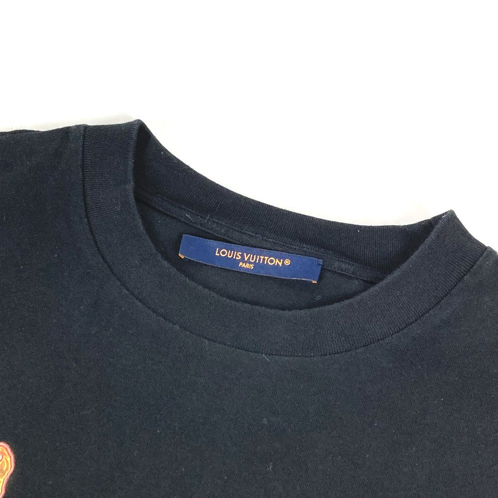 LOUIS VUITTON 2024年 ラインストーン ロゴ MOTEL アパレル トップス 半袖 Tシャツ 半袖Ｔシャツ コットン メンズ ブラック