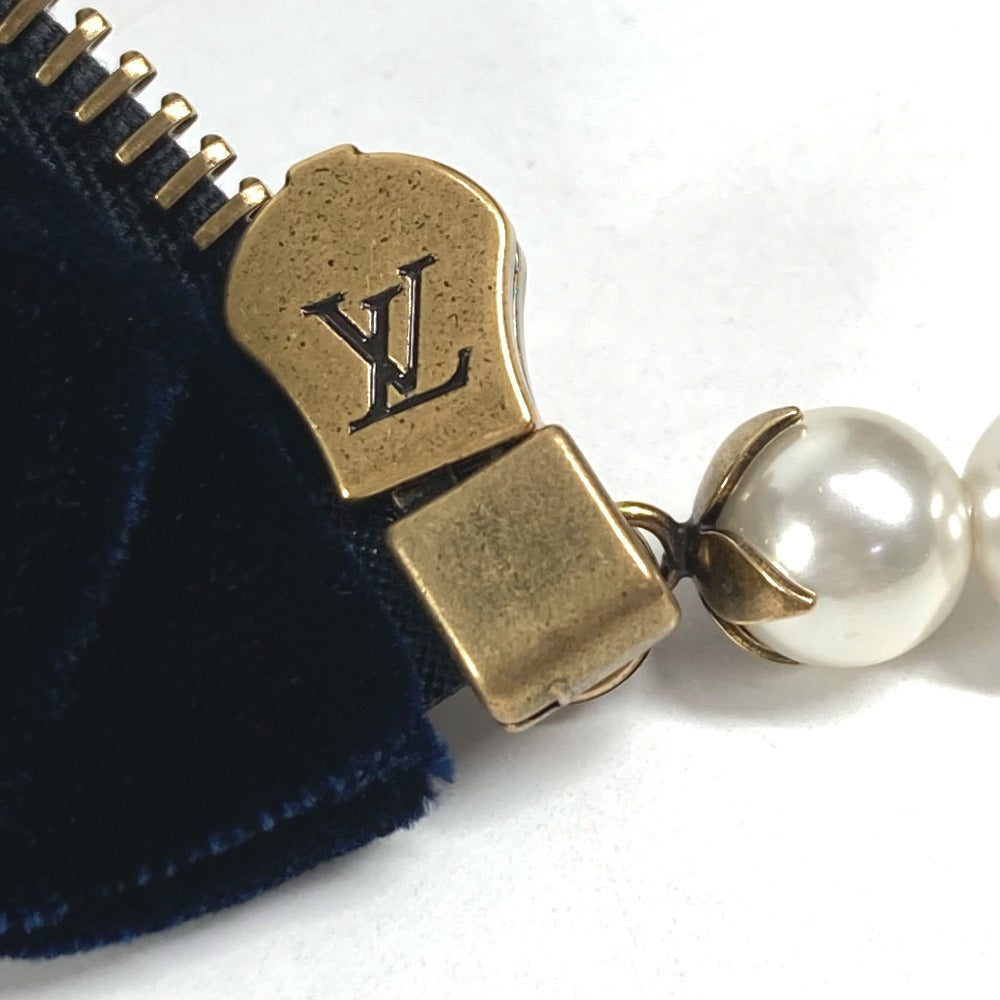 LOUIS VUITTON 2025年 ダミエ ロゴ ベロア ジップアップ フェイクパール パーカー アウター ジャンバー ブルゾン 上着 トップス RM252M ジャケット ビスコース メンズ ネイビー