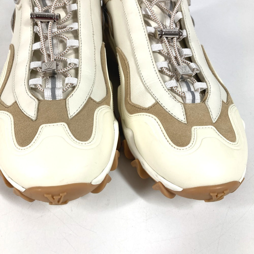 LOUIS VUITTON 不明 LVラッシュライン LVロゴ 靴 シューズ スニーカー レザー レディース ベージュ