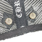 CHROME HEARTS Cemetary Cross Leather Patch Trucker Cap セメタリークロス レザーパッチ 革 帽子 キャップ帽 ベースボール メッシュ キャップ レザー ユニセックス ブラック