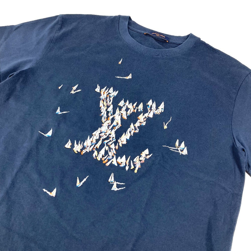 LOUIS VUITTON トップス アパレル 半袖 LVロゴ 2025年モデル RM252MM 半袖Ｔシャツ コットン メンズ ネイビー