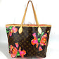 LOUIS VUITTON M48613 モノグラム ローズ 薔薇 ネヴァーフルMM ネヴァーフル MM ショルダーバッグ 肩掛け トートバッグ モノグラムキャンバス レディース ブラウン