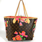 LOUIS VUITTON M48613 モノグラム ローズ 薔薇 ネヴァーフルMM ネヴァーフル MM ショルダーバッグ 肩掛け トートバッグ モノグラムキャンバス レディース ブラウン