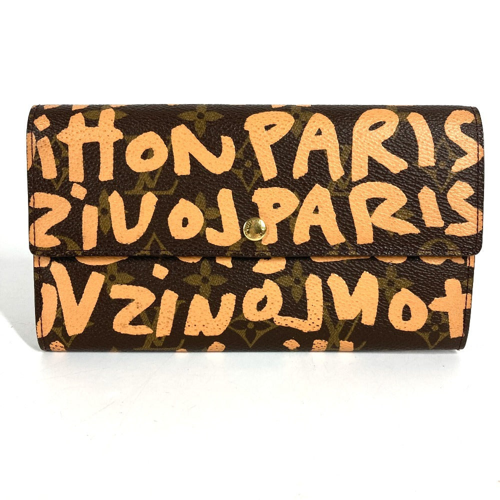 LOUIS VUITTON M92190 旧モノグラムグラフィティ ポシェットポルトモネクレディ 2つ折り ロングウォレット 長財布 モノグラムグラフィティキャンバス ユニセックス オレンジ