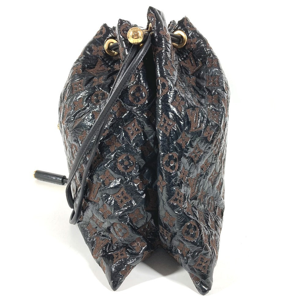 LOUIS VUITTON M95259 モノグラムエルヴィニル スクイーチ カバン 巾着 トートバッグ 肩掛け ショルダーバッグ レザー レディース ブラウン