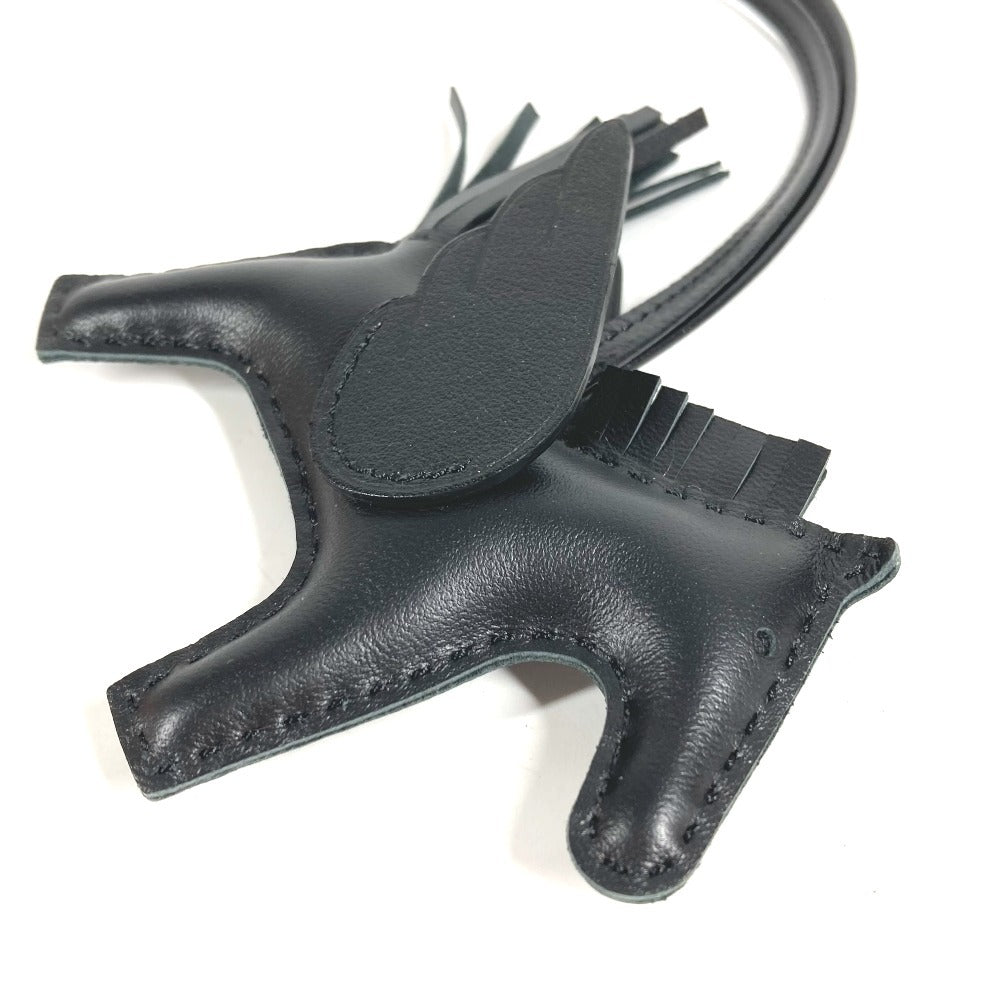 HERMES 馬 キーホルダー シュバル ロデオ ペガサス PM ロデオペガサスPM バッグチャーム ソーブラック オールブラック チャーム アニョーミロ ユニセックス ブラック