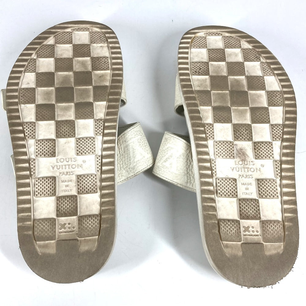 LOUIS VUITTON 1AJVDJ モノグラム LV ヴェニス ミュール サンダル 靴 シューズ サンダル レザー メンズ ブロン ホワイト