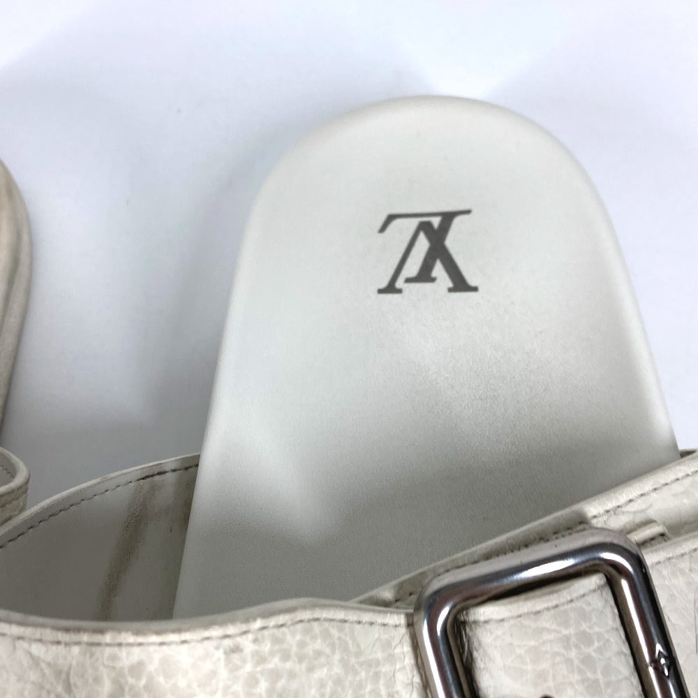 LOUIS VUITTON 1AJVDJ モノグラム LV ヴェニス ミュール サンダル 靴 シューズ サンダル レザー メンズ ブロン ホワイト