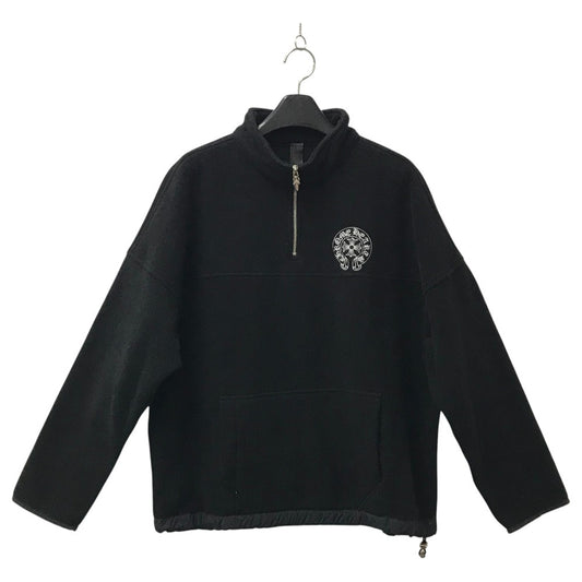 CHROME HEARTS トレーナー スウェット 長袖 YKT U TARDY SWEEP HLF ZIP ダガージップ ハーフジップフリース アパレル トップス 長袖 ホースシュー ロゴ スウェット ポリエステル メンズ ブラック
