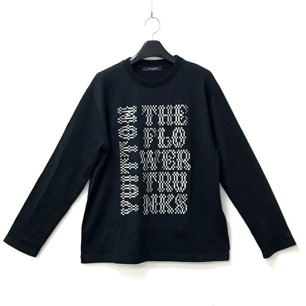 LOUIS VUITTON 不明 スウェット アパレル 長袖 トップス ロゴ ストーン ロンT シャツ RM241M ロングＴシャツ ウール メンズ ブラック