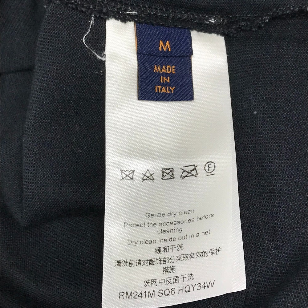 LOUIS VUITTON 不明 スウェット アパレル 長袖 トップス ロゴ ストーン ロンT シャツ RM241M ロングＴシャツ ウール メンズ ブラック