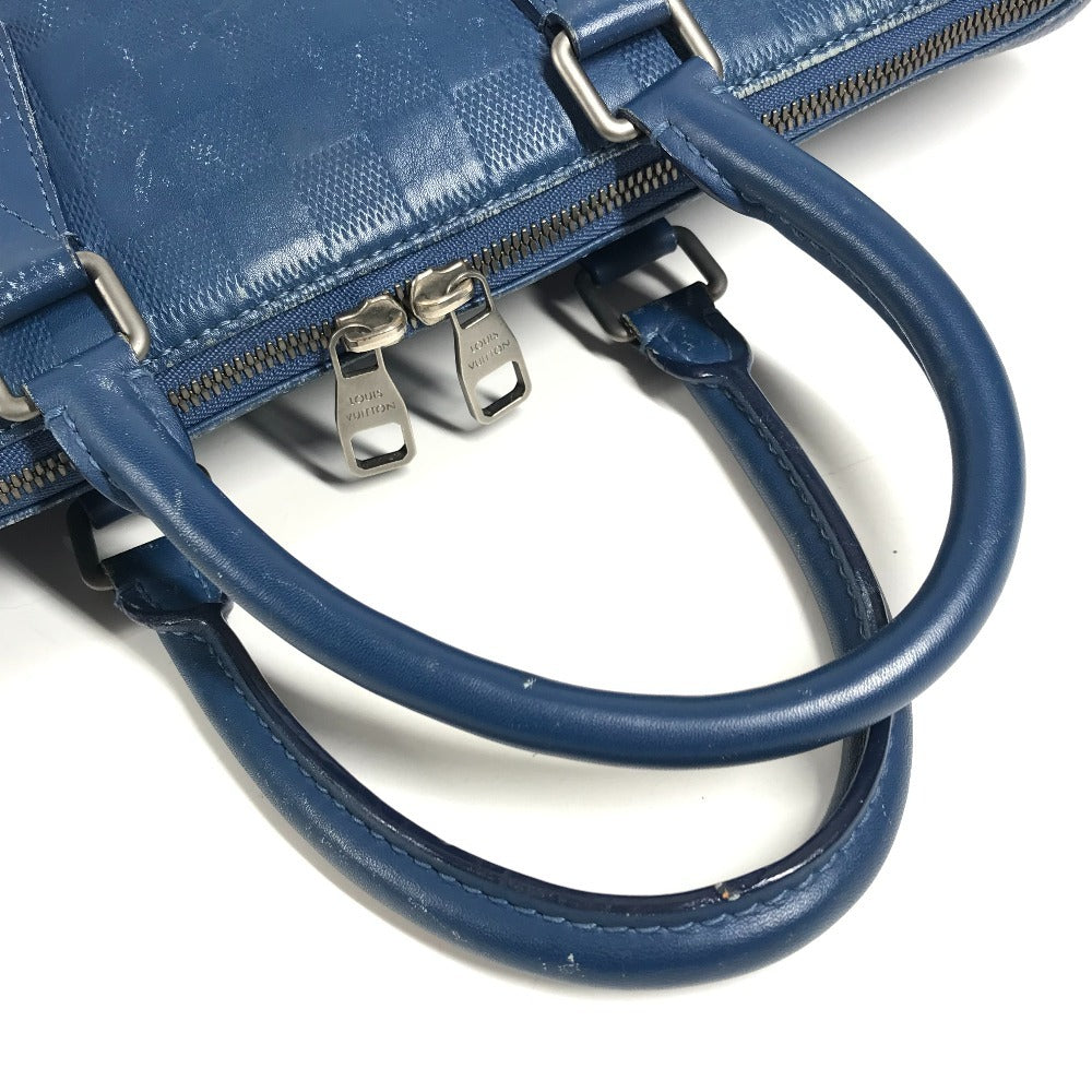 LOUIS VUITTON N41328 ダミエアンフィニ ポルトドキュマンジュール PDJ カバン 書類バッグ ブリーフケース ハンドバッグ ビジネスバッグ ダミエアンフィニレザー ユニセックス ブルー