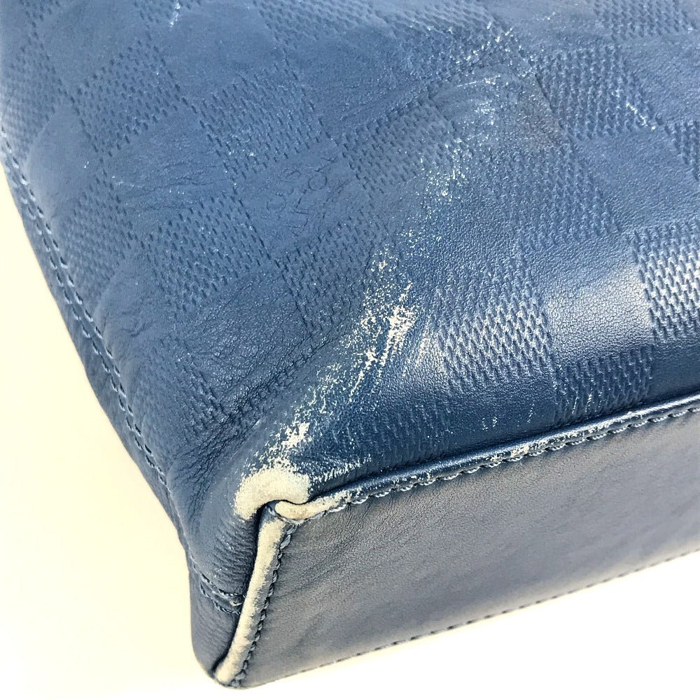 LOUIS VUITTON N41328 ダミエアンフィニ ポルトドキュマンジュール PDJ カバン 書類バッグ ブリーフケース ハンドバッグ ビジネスバッグ ダミエアンフィニレザー ユニセックス ブルー