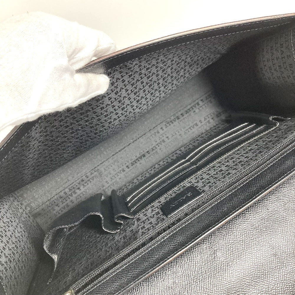 BALLY ロゴ カバン ビジネスバッグ 書類バッグ ブリーフケース ハンドバッグ レザー ユニセックス ブラック