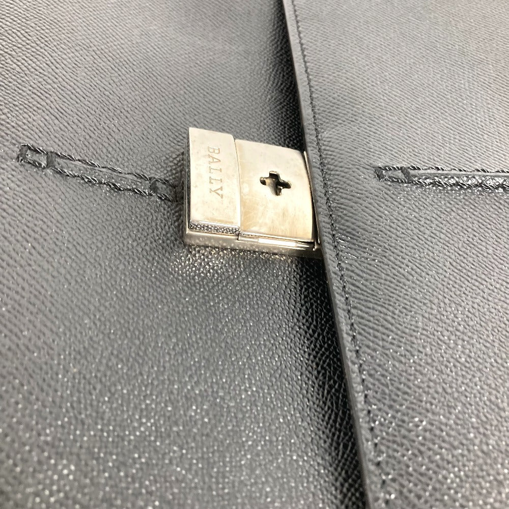 BALLY ロゴ カバン ビジネスバッグ 書類バッグ ブリーフケース ハンドバッグ レザー ユニセックス ブラック