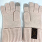 LOUIS VUITTON M79254 flight mode LV medallion maille glove Gloves Accessories gloves wool Camel Rose Beige Used