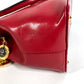 VERSACE vintage Sunburst logo Bag, Tote Bag, Chain Charm, Key Holder Included Hand Bag Leather Red Used
