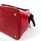 VERSACE vintage Sunburst logo Bag, Tote Bag, Chain Charm, Key Holder Included Hand Bag Leather Red Used