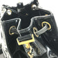 CHANEL vintage Drawstring bag CC CC Mark logo Chain bag, crossbody bag with pouch Shoulder Bag enamel Black/GoldHardware Used