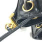 CHANEL vintage Drawstring bag CC CC Mark logo Chain bag, crossbody bag with pouch Shoulder Bag enamel Black/GoldHardware Used