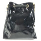 CHANEL vintage Drawstring bag CC CC Mark logo Chain bag, crossbody bag with pouch Shoulder Bag enamel Black/GoldHardware Used